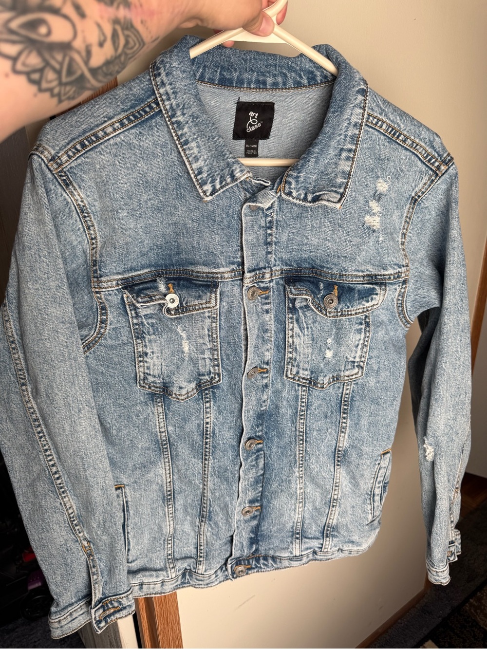 Art class stretchy jean jacket